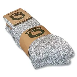 Ovčíno ponožky z ovčí vlny 425 g - Šedé 2 páry - EU 35-38 obraz