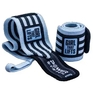 Power System Dámské posilovací bandáže na zápěstí Wrist Wraps GTL 3510 - Univerzální - modrá obraz