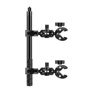 Puluz Motorcycle/bicycle mount with two clamps and selfie stick 150 cm obraz