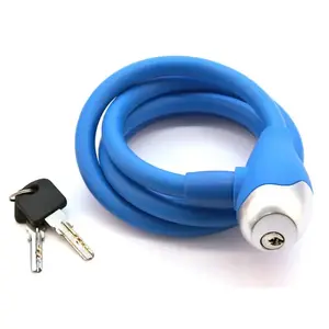 QT Cycle Tech Zámek 1200/12 spirálový silikonový modrý obraz