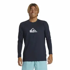 QUIKSILVER Pánské lycrové triko LOOSE FIT, dlouhý rukáv - L navy obraz