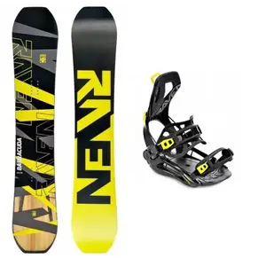 Raven Barracuda Carbon Lime snowboard + Raven FT360 black/lime vázání - 150 cm + M (EU 39-42) obraz