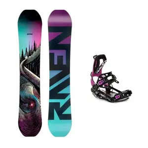 Raven Dahlia Carbon Mint/Pink dámský snowboard + Raven Fastec FT360 black/fuchsia vázání - 139 cm + S (EU 35-40) obraz