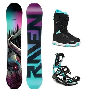 Raven Dahlia Carbon Mint/Pink dámský snowboard + Raven Fastec FT360 black/mint dámské snowboardové vázání + Raven Galla mint MOZ snowboard boty - 139 cm + S (EU 35-40) obraz