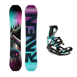 Raven Dahlia Carbon Mint/Pink dámský snowboard + Raven Fastec FT360 black/mint vázání - 139 cm + S (EU 35-40) obraz