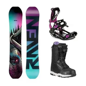 Raven Dahlia Carbon Mint/Pink dámský snowboard + Raven FT360 black/fuchsia vázání + Gravity Aura Atop black obuv - 139 cm + S (EU 35-40) obraz
