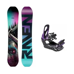 Raven Dahlia Carbon Mint/Pink dámský snowboard + Raven S230 Black/violet vázání - 139 cm + S/M (EU 37-42) obraz