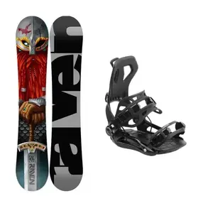 Raven Dwarf pánský snowboard + Hatchey Fastec snowboardové vázání - 155 cm + S, black (EU 36-39) obraz
