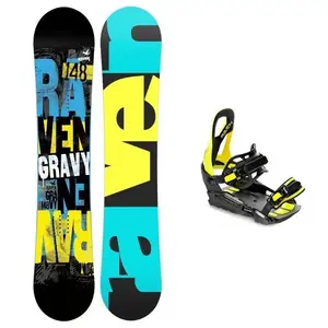 Raven Gravy junior mini dětský snowboard + Raven S230 lime vázání - 90 cm + S/M (EU 37-42) obraz