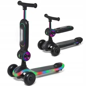 Raven Lumiloo Black / Neo Chrome dětská koloběžka 2v1 obraz