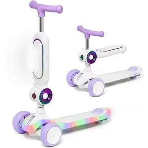 Raven Lumiloo White / Neo Chrome dětská koloběžka 2v1 obraz