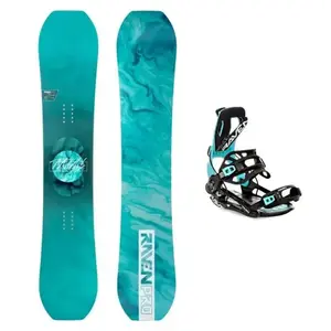 Raven PRO Marble Carbon Mint dámský snowboard + Raven Fastec FT360 black/mint vázání - 139 cm + S (EU 35-40) obraz