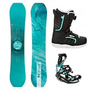 Raven PRO Marble Carbon Mint snowboard + Raven Fastec FT360 black/mint vázání + Raven Diva MOZ black/mint boty - 139 cm + S (EU 35-40) obraz