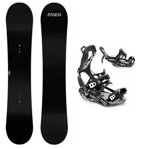 Raven Pure black pánský snowboard + Raven FT360 black snowboardové vázání - 154 cm + S (EU 35-40) obraz
