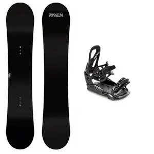 Raven Pure black pánský snowboard + Raven S230 Black vázání - 154 cm + vázání S/M (EU 37-42) obraz