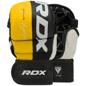 RDX Sparring rukavice T6 MMA žluté - S obraz