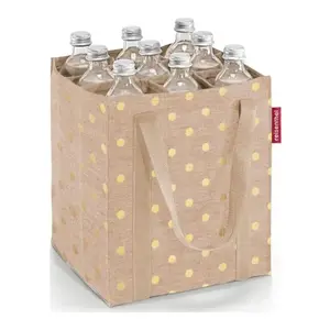 Reisenthel Bottlebag Metallic Dots hnědá taška na lahve obraz