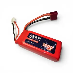 RMT MODELS Li-Po 7, 4V 1600 mAh T-Dean konektor červený akumulátor obraz