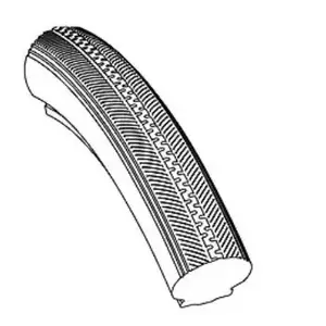 Rubena Plášť 24 x 1 3/8 (540-37) MV4 šedý plný obraz