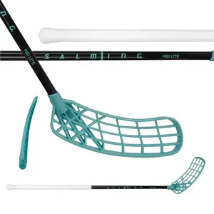 Salming Mid Lite JR Trident Endurance 32 Black / Laguna Blue - 82 (93) cm, Levá ruka dole obraz