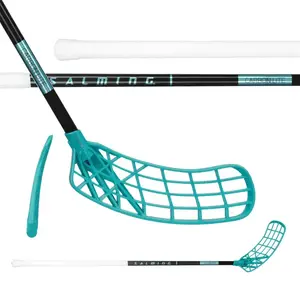 Salming Q-series Carbon Lite JR Trident TX 30 Black / Laguna Blue - 92 (103) cm, Levá ruka dole obraz