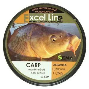 Sema Carp tmavě hnědý 300 m 0, 20 mm / 5, 85 kg rybářský vlasec obraz