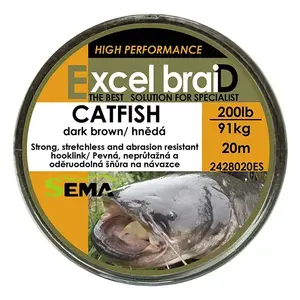 Sema Catfish hnědá 20 m 250 lbs / 113, 5 kg pletená šňůra obraz