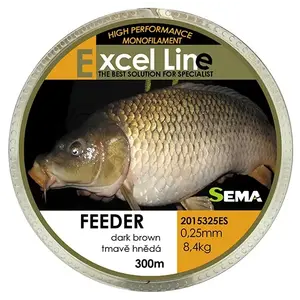 Sema Feeder tmavě hnědý 300 m dia. 0, 25 mm / 8, 4 kg rybářský vlasec obraz