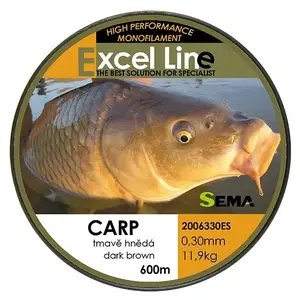 Sema Rybářský vlasec Carp 600 m průměr 0 20 mm / 5 85 kg obraz