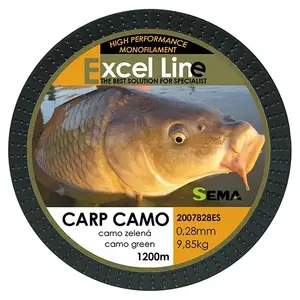 Sema Rybářský vlasec Carp camo green 1200 m 0 28 / 9 85 kg obraz