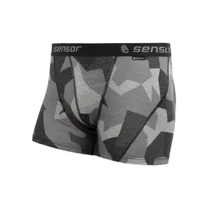 Sensor Merino Impress Pánské Trenky Černá/camo - S obraz