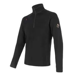 Sensor Merino UPPER mikina krátký zip černá - M obraz