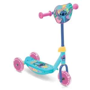 Seven Dětská koloběžka Stitch, 3 kolečka, modrá, růžové doplňky obraz