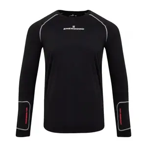 Sherwood Triko Rekker Cut Compression L/S Top SR - Senior, černá, S obraz