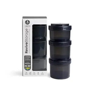 Smartshake Sada dávkovačů Revive 3v1 - 550 ml - černá obraz