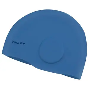 Spokey EARCAP tmavě modrá silikonová plavecká čepice obraz