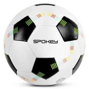Spokey GOAL KIDS Dětský fotbalový míč, bílý s pruhovaným vzorem obraz