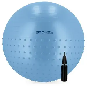 Spokey HALF FIT 2v1 Masážní gymnastický míč, 75 cm, modrý obraz