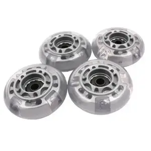 Spokey Lax šedá 64 mm 82A náhradní kolečka na kolečkové brusle - blistr 4 ks obraz