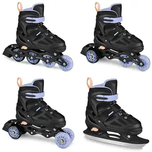 Spokey QUATTRO Brusle 4v1, černo-fialové - EU 30-33 obraz
