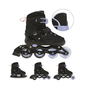 Spokey QUATTRO Brusle 4v1, černo-fialové POUZE EU 30-33 (VÝPRODEJ) obraz