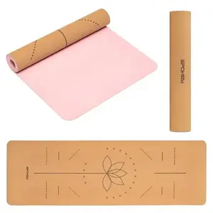 Spokey SAVASANA LOTOS Korková jóga podložka, 183 x 61 x 0, 4 cm obraz