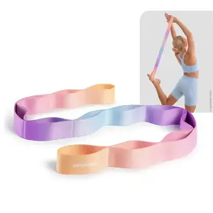 Spokey YOGI barevný elastický pás na jógu s oky obraz