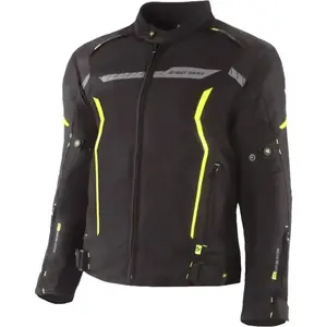 Street Racer Bunda na motorku Flex černo-fluo žlutá - S obraz