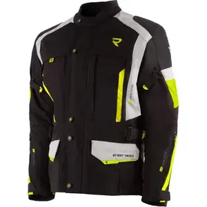 Street Racer Bunda na motorku Hilax černo-šedo-fluo žlutá - S obraz