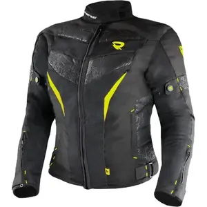 Street Racer Dámská bunda na motorku Rose Air černo-fluo žlutá - M obraz