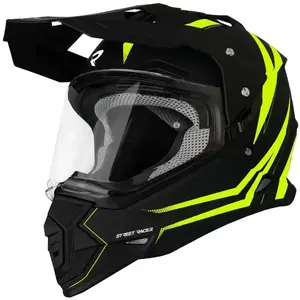 Street Racer Enduro helma na motorku Ignite matná černo-fluo žlutá - XS - 53-54 cm obraz