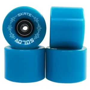 SULOV Neon Blue 60 x 45 mm 85A kolečka na penny board, sada 4 ks s ložisky obraz