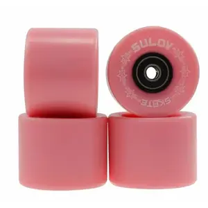 SULOV Pastel Pink 60 x 45mm 85A kolečka na penny board (sada 4 ks s ložisky Abec-7 chrome) obraz
