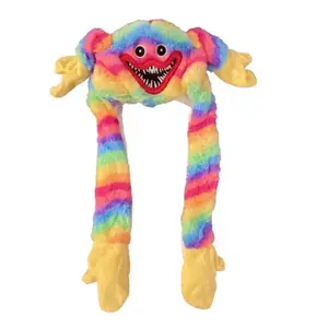 Svítící čepice Huggy Wuggy duhová s pohyblivýma ušima obraz